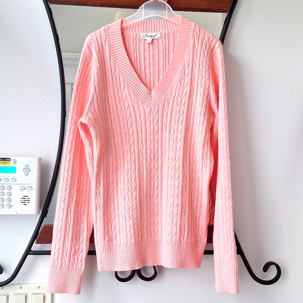 Cable knit sweater S